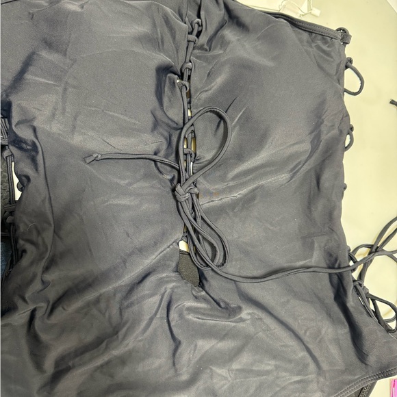 Holipick Women Sexy One Piece Swimsuit One Shoulder Bathing Suit Lace Up - Picture 6 of 7